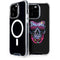 Liquid Blue Neon Skull with Glasses iPhone 15 Pro MagSafe Case